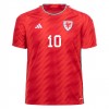 Wales RAMSEY 10 Koti Mm-Kisat 2022 - Jalkapallo Pelipaidat (S/S)